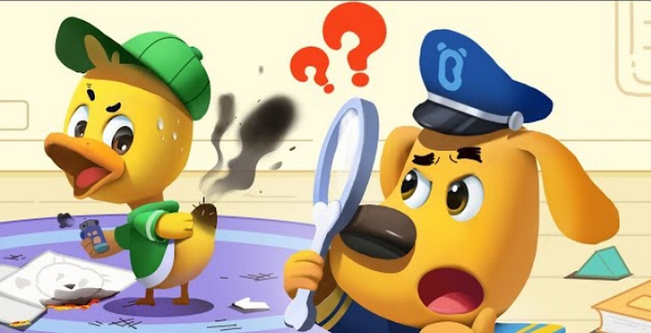 Fire 🔥 at the duck house.safety cartoon for kids.
