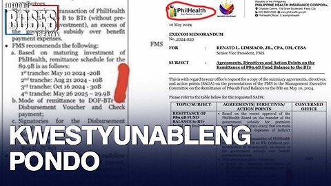 Atty. Roque, pananagutin ang PhilHealth ukol sa pagbabalik ng pondo sa Bureau of Treasury