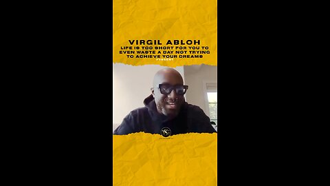 #virgilabloh Life is too short for you to even waste a day not trying to achieve your dreams.