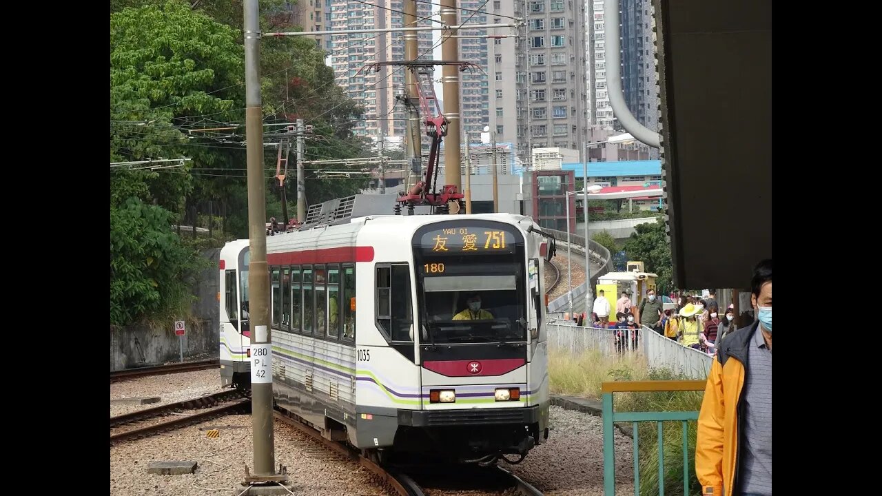 Light Rail Phase 1 1035-1066 @ 751 to Tin Yat 輕鐵1035-1066行走751線往天逸行車片段