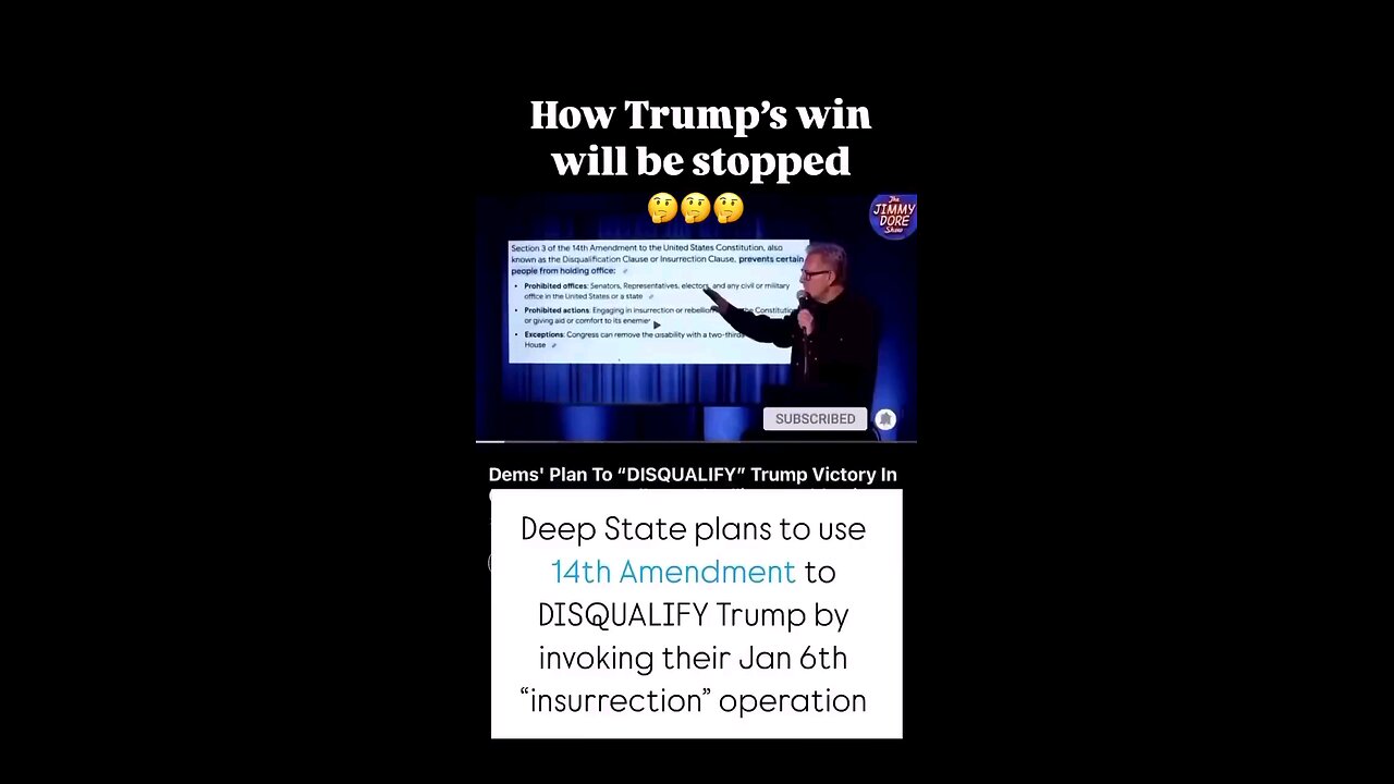 Was the Jan6 ‘insurrection’ psyop engineered to be able to disqualify Trump’s future victory