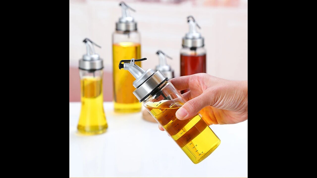 Oil Bottle Cooking Seasoning Sauce Bottle Glass Storage Bottles For Oil and Vinegar