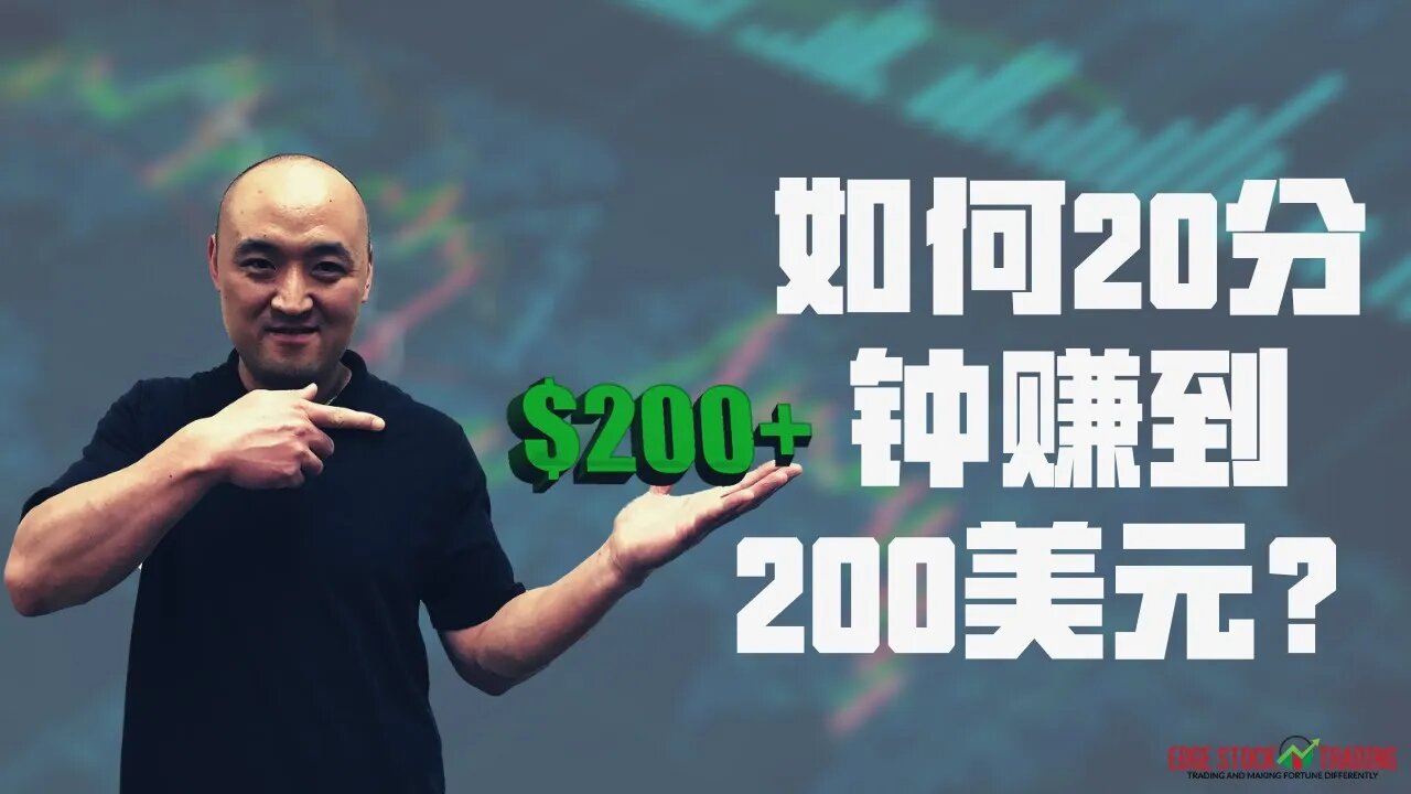 美股日交易分析总结-在家办公如何20分钟赚到200美元 | 美股日内交易实战复盘 | 美股日内交易回顾 | 炒美股经验分享
