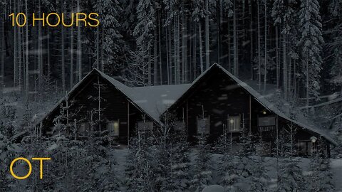 BLIZZARD AT THE LODGE | Howling wind and blowing snow for Relaxing | Study| Sleep| Winter Ambience