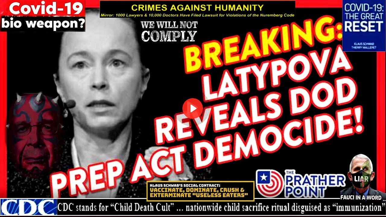 BREAKING: LATYPOVA REVEALS DOD PREP ACT DEMOCIDE! (related info and links in description)