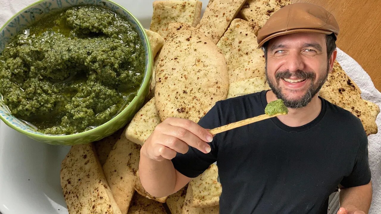 O petisco mais pedido na Cantina del Escuro 😂 | CROSTINI COM MOLHO PESTO