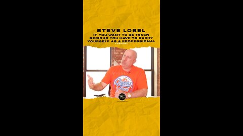 #stevelobel If u want 2 be taken serious you have 2 carry urself as a professional🎥 @young.atlas