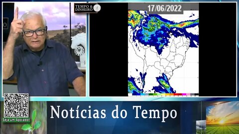 Previsão do tempo mostra corredor de chuva e muita umidade exceto Brasil central