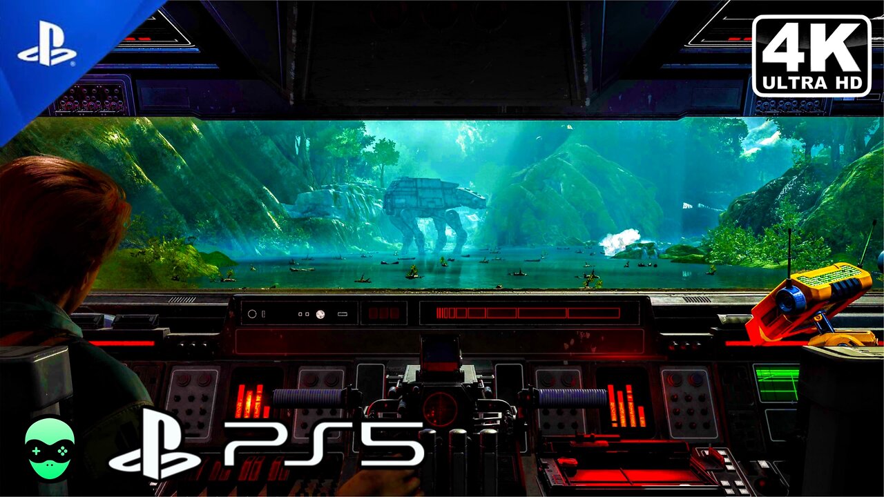 (PS5) Star Wars Jedi: Fallen Order | Cal And BD-1 Hijack a AT-AT Walker [4K]