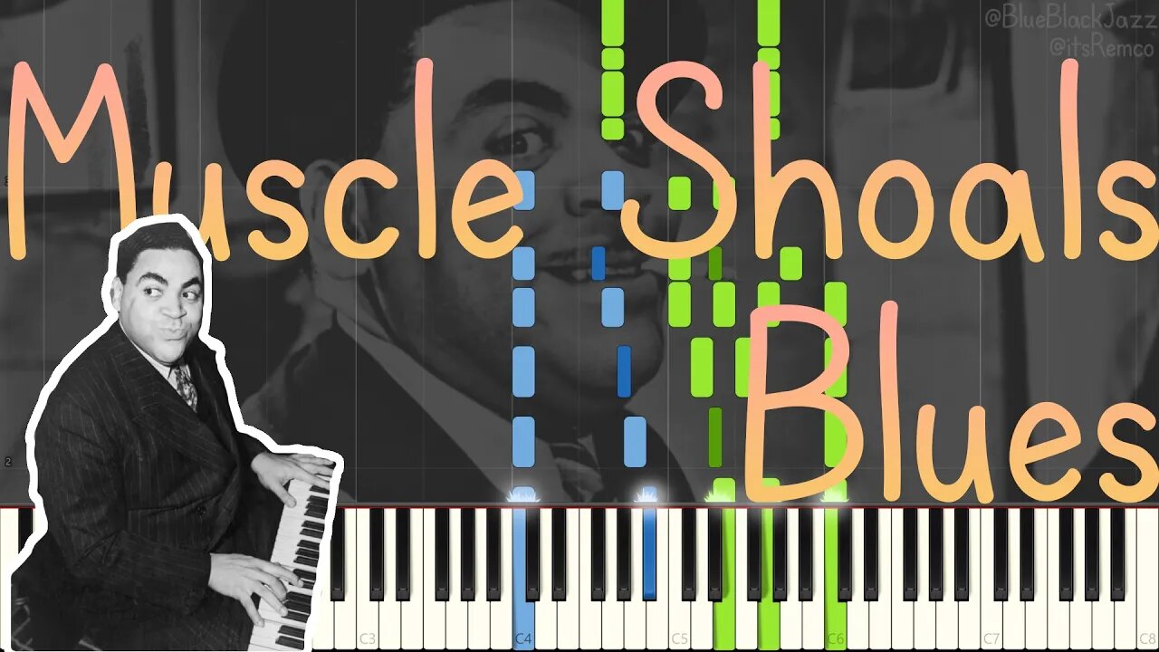 Thomas "Fats" Waller - Muscle Shoals Blues 1922 (Stride Blues Piano Synthesia)