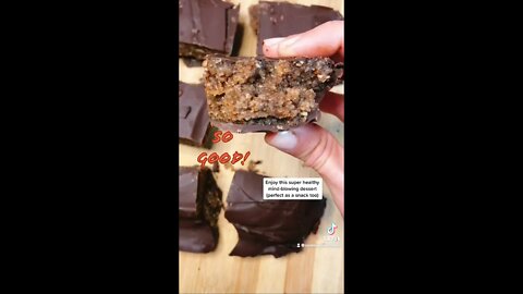 Unbaked brownie bites in 1 min! So healthy, so good! #balance #healthyrecipes #healthybrownies