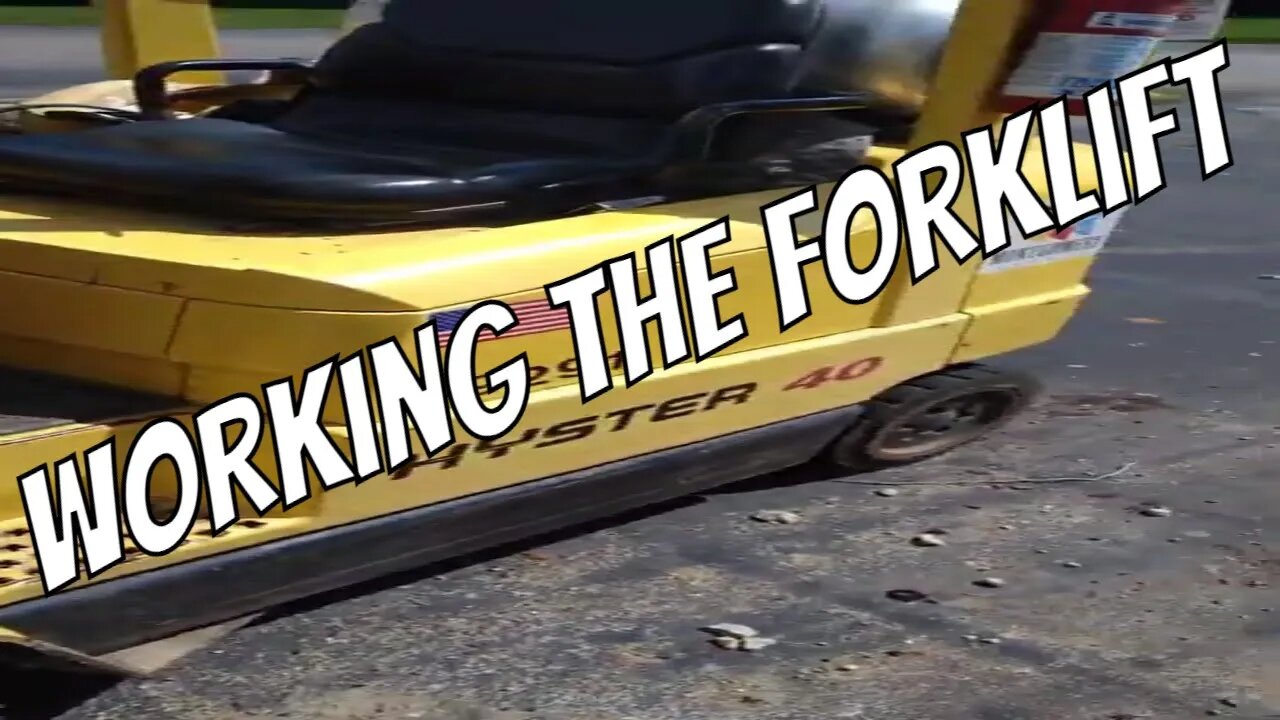 Working with the fork lift