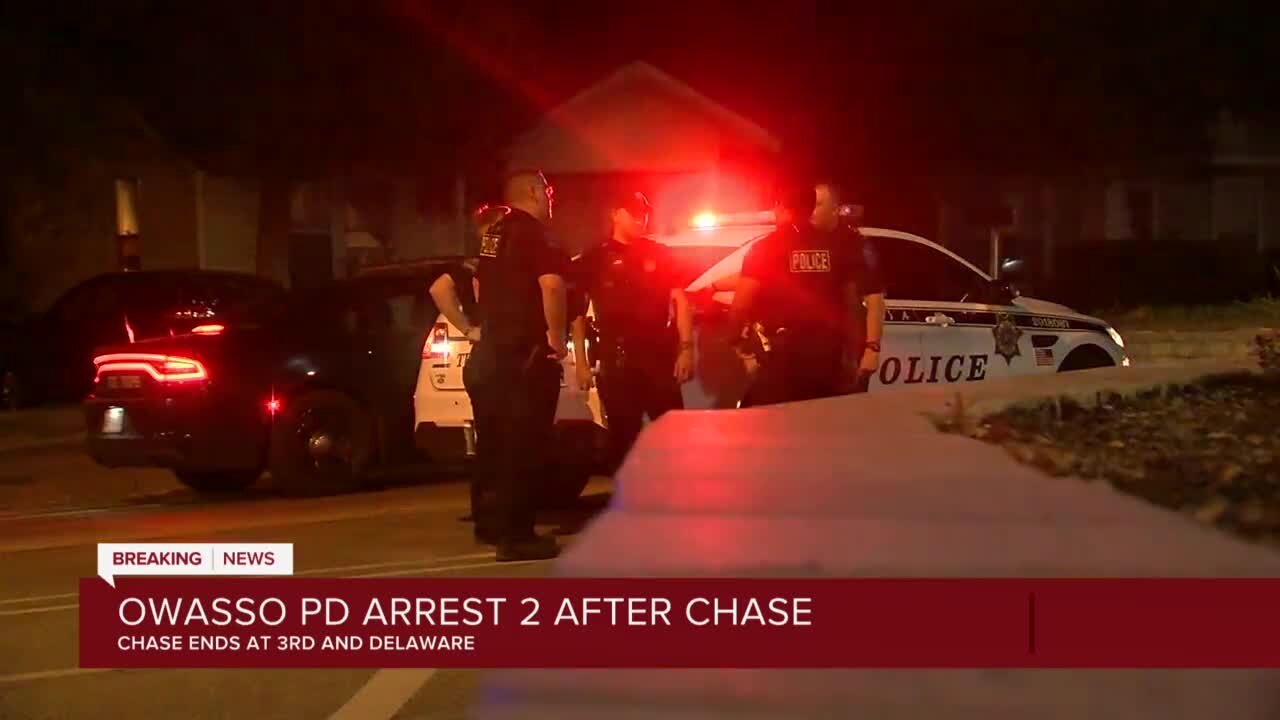 Owasso police arrest two people after early morning chase