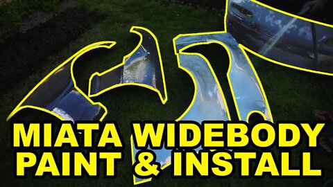 Mazda Miata MX-5 - Part 022 - Widebody Fiberglass Prep & Primer #carpaint #primer #spraypaint #miata
