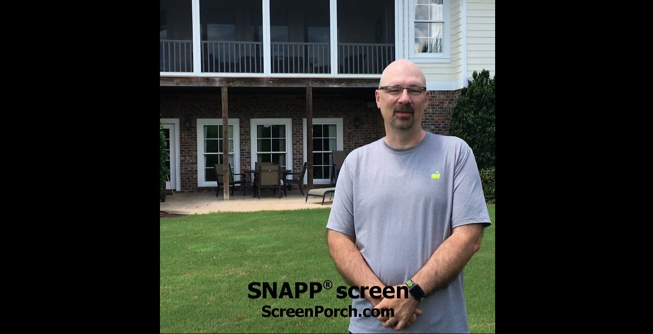 SNAPP® screen Porch Screen Project Review - Rick from Alabama