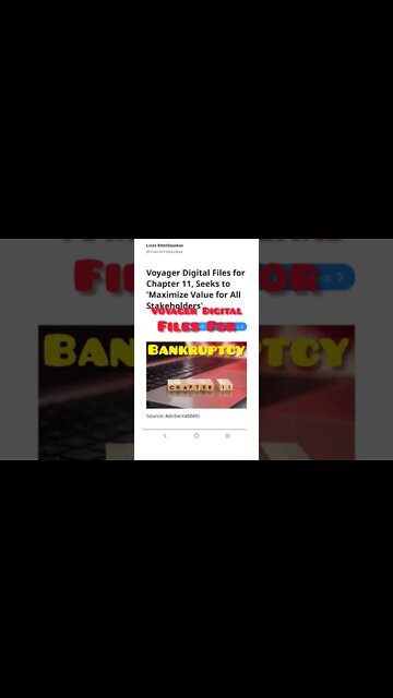 Voyager Digital Files for Bankruptcy #cryptomash #cryptomashnews #ytshorts #cryptonews