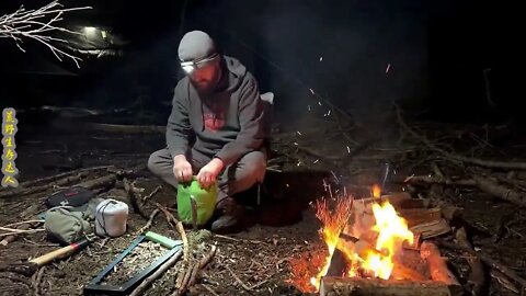 Camping alone in the wilderness, it's nice to fall asleep to the sound of rain.23