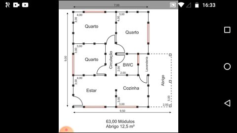 planta baixa casa teria 7x9 construtor virtual ph