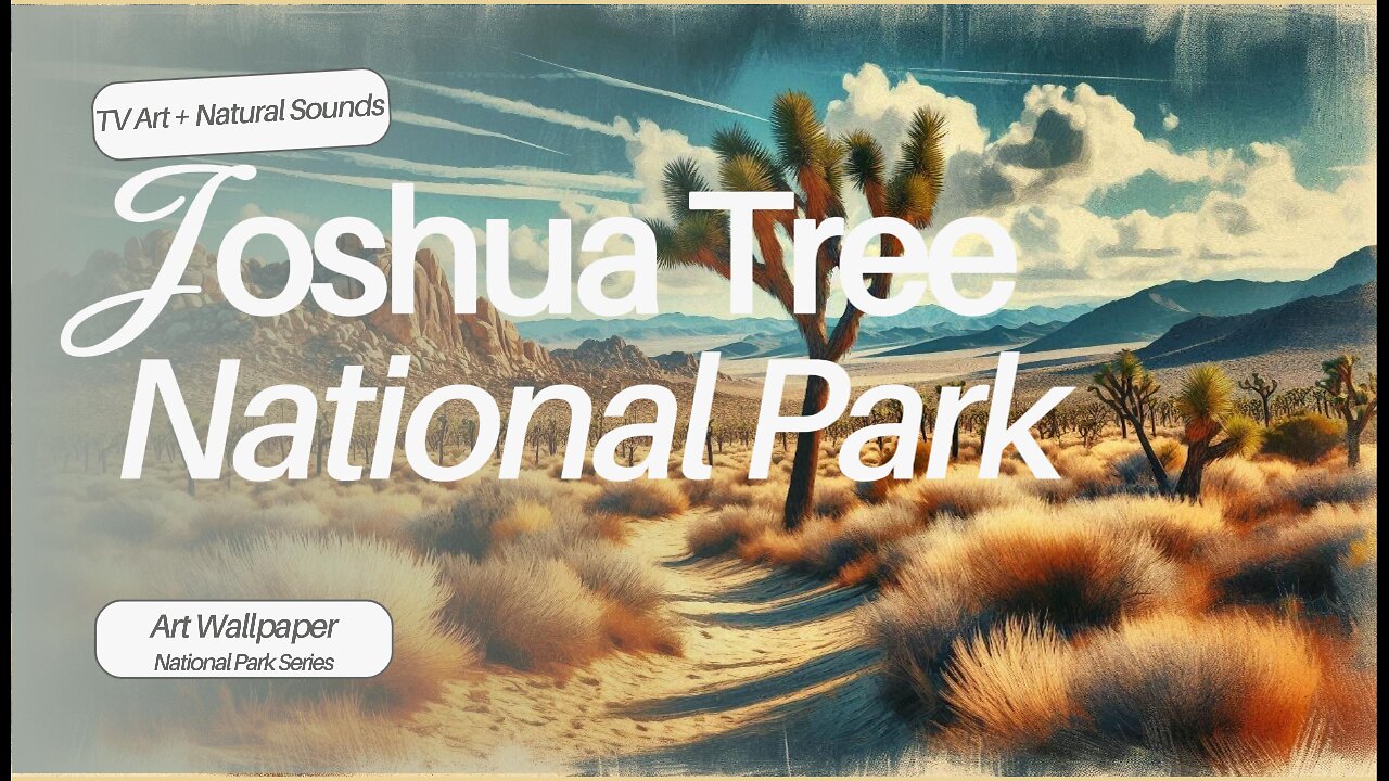 Joshua Tree National Park 4K: Serene Desert Vistas | Relaxing Wind Sounds Screensaver