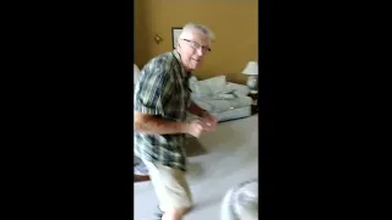 Grouchy Grandpop overreacts to Fart Spray Prank using incense