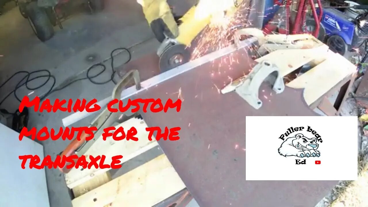 Cushman golf cart transaxle swap Pt 2 Custom fabricating axle mounts.
