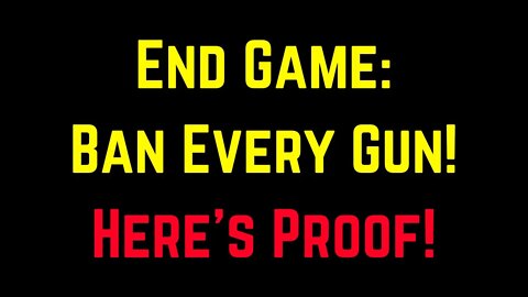 END GAME: Ban All Guns! Here's Proof