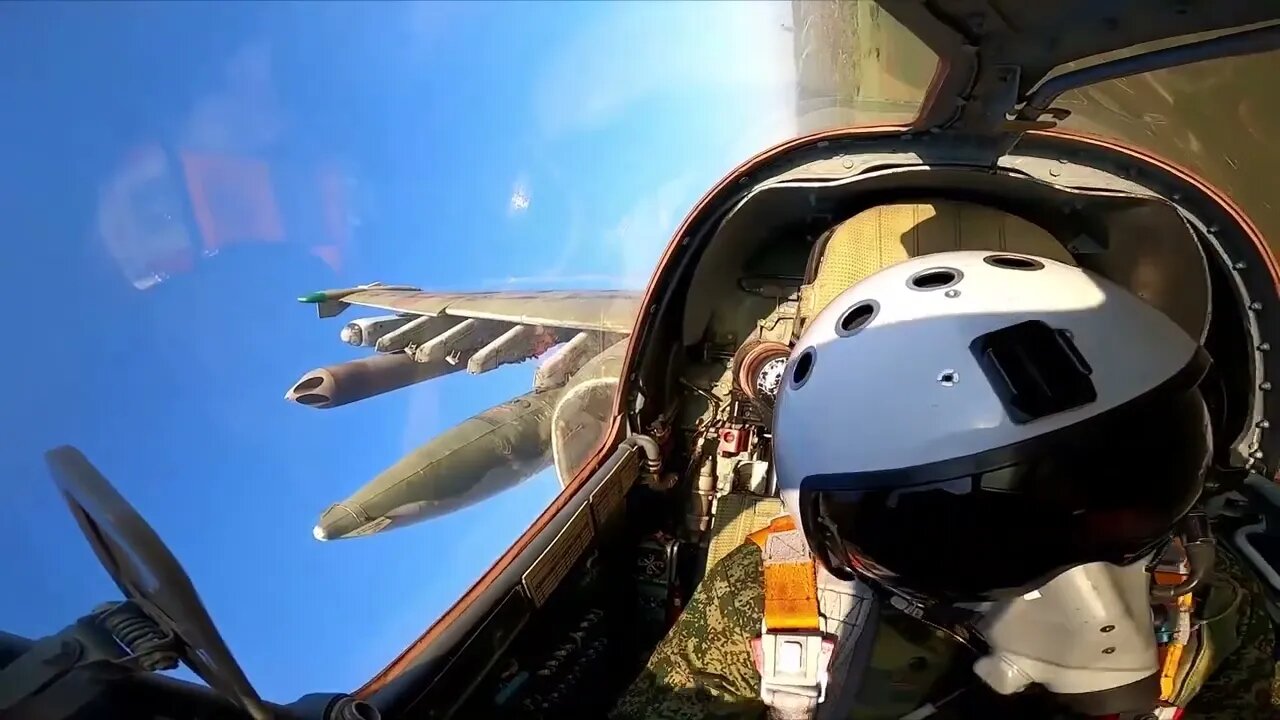 Combat Sorties Of Russian Aerospace Crews Of Su-25 Assault Aircraft In Action