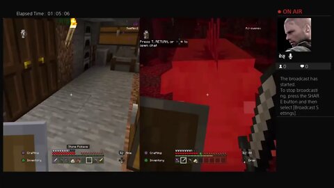 Playing Minecraft with my brother, mining Diamonds