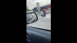 Crossing the road