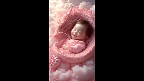 pink dragon | dragon with a baby | it's a baby girl | pink dragon