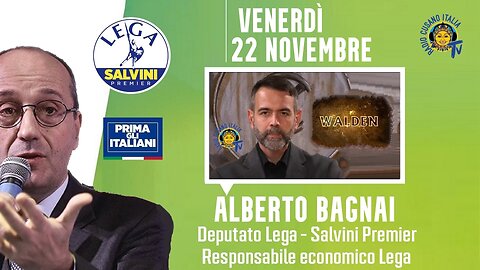 🔴 Interventi dell'On. Alberto Bagnai nella trasmissione "Walden" su Cusano Italia TV (22.11.2024)