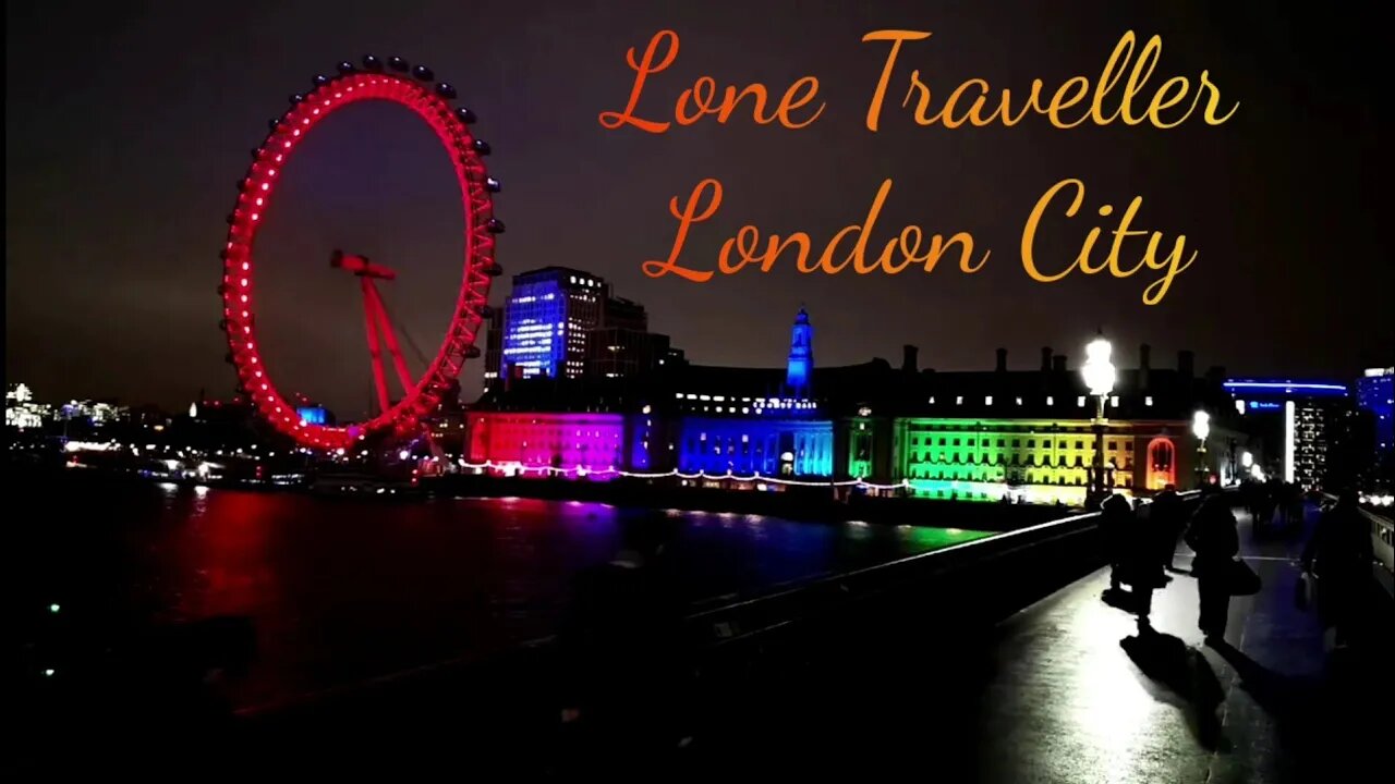 London City at Night. The Lone Traveller.