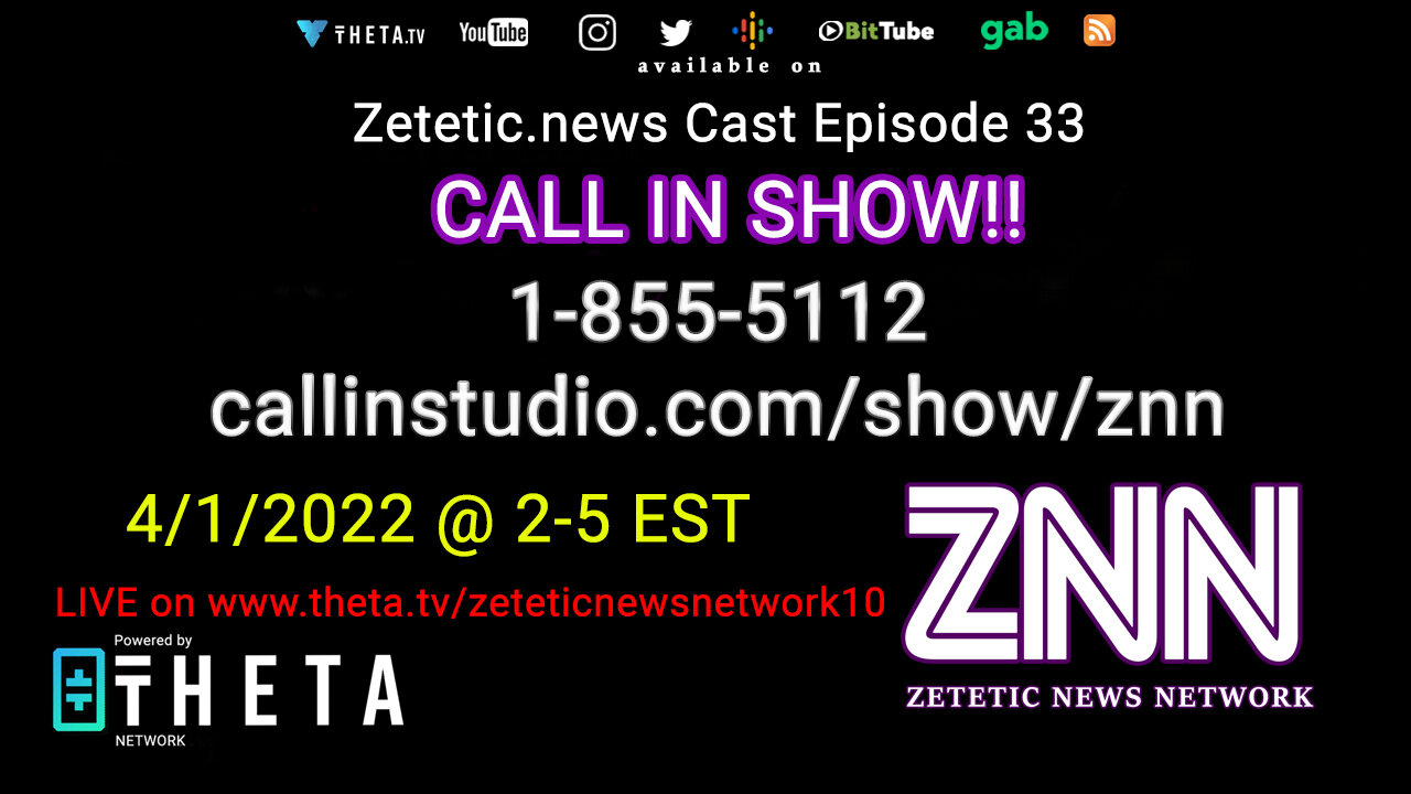 Zetetic News Cast Episode 33: CALL IN SHOW 1-855-877-5112