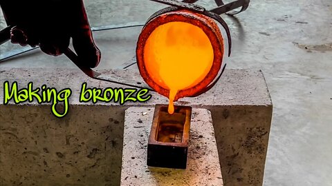 Making bronze #devilforge #bronze
