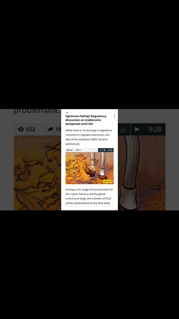 Regulatory Discussion on Stablecoins Postponed Until Fall @CryptoCrewUniversity @AnthonyEdward