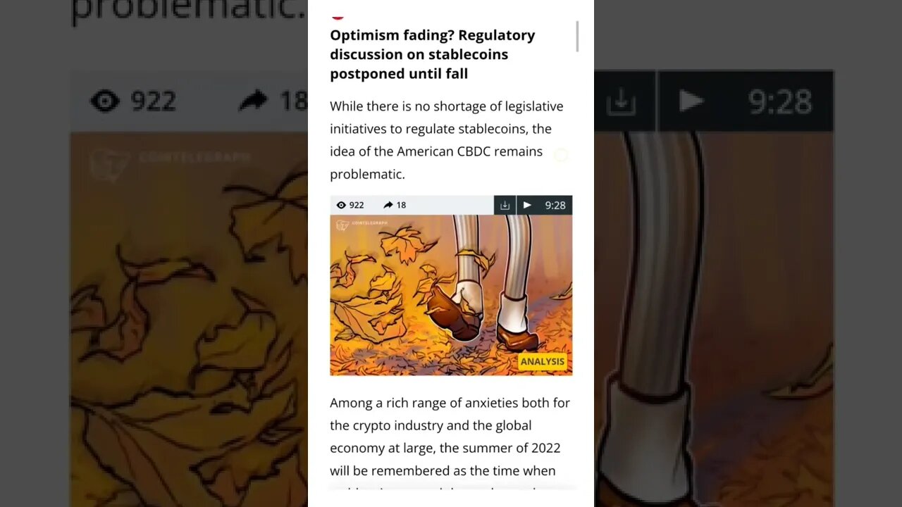 Regulatory Discussion on Stablecoins Postponed Until Fall @CryptoCrewUniversity @AnthonyEdward