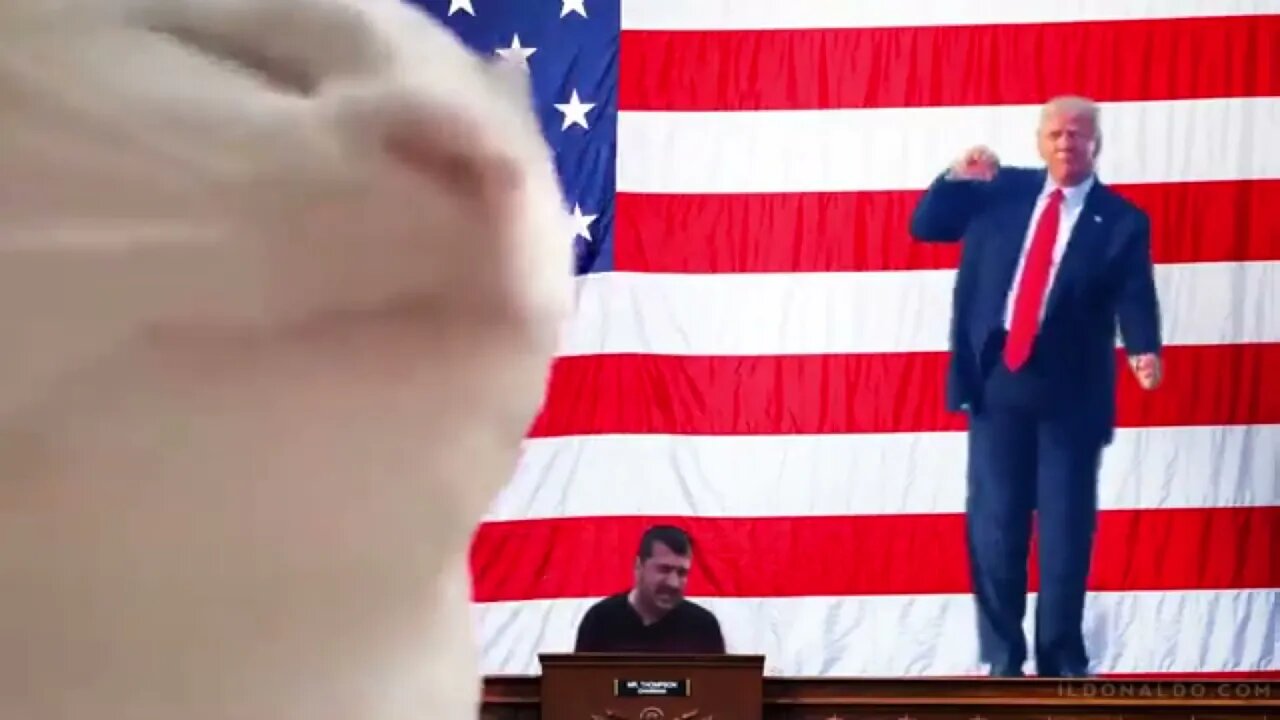 Trump dancing while the clown January six committee is mumbling