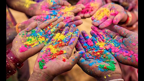 Holi celebrated with fun colors. #rumble