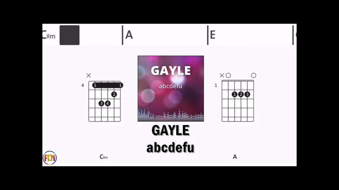 GAYLE abcdefu GUITAR CHORDS & LYRICS