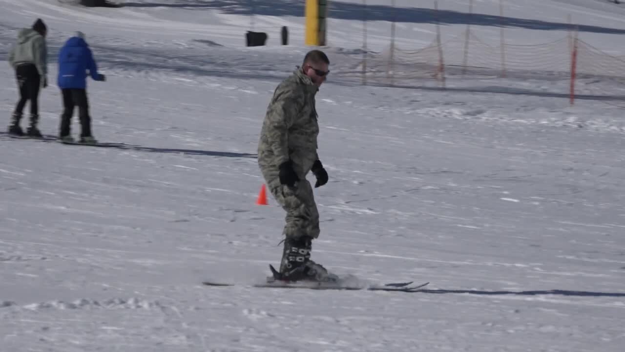 366th Fighter Wing spends a day skiing and snowboarding at Soldier Mountain