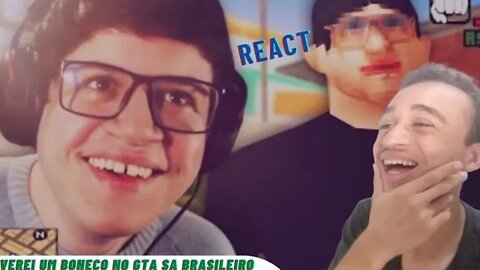 Reagindo VIREI UM NPC NESSE GTA SA BRASILEIRO