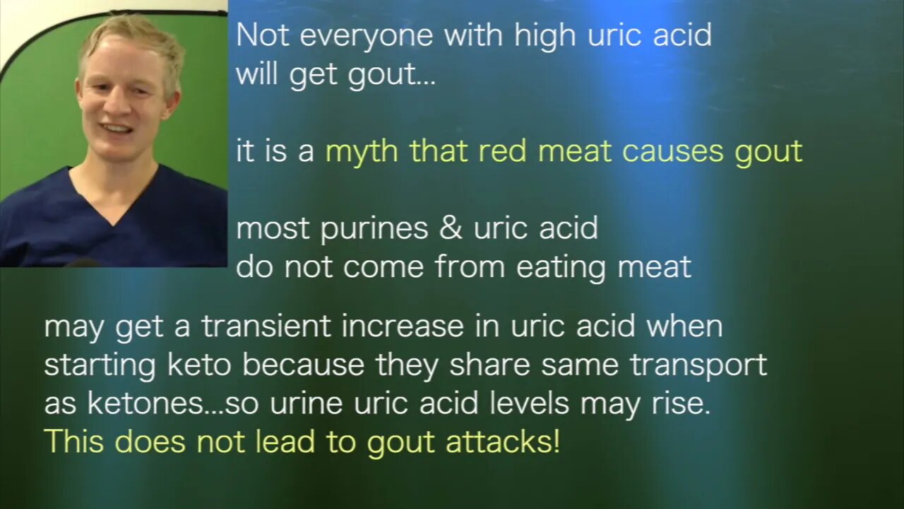 Paul Mason8: Red meat does NOT cause gout! Eating low carb can reduce uric acid levels