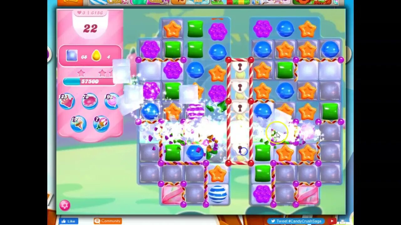 Candy Crush Level 6156 Talkthrough, 29 Moves 0 Boosters