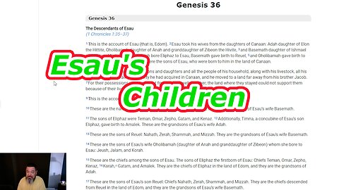 Esau's Heritage Genesis 36