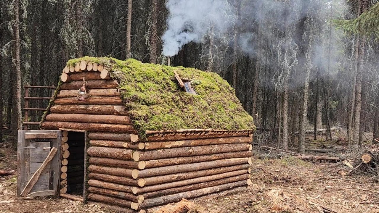 Log Cabin Build TIMELAPSE ~ Start to Finish | Building Alone For 30 Days