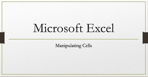 Microsoft Word - Manipulating Cells