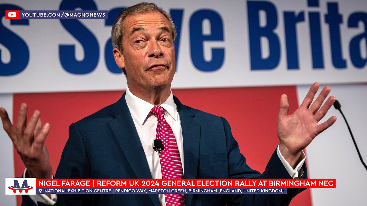 🇬🇧 Nigel Farage | Patriot Rally in Birmingham ahead Reform UK General Election (June 30, 2024)