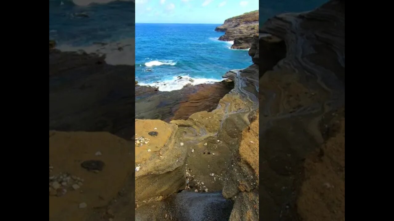 Waves Crashing on Coast