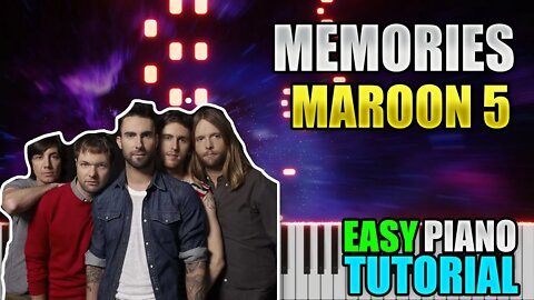 Memories - Maroon 5 | Easy Piano Tutorial