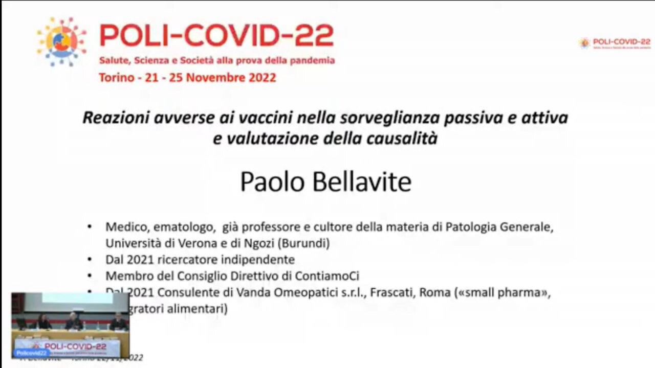 Paolo Bellavite - Confronto tra sorveglianza attiva e passiva sulle reazioni avverse ai vaccini